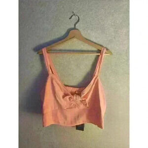 Peachy crop top linen